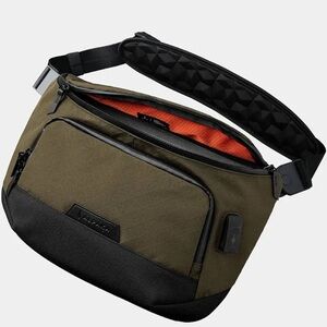 ALPAKA Bravo Sling Max V2 | Army Green Axogrid 300D w/Blood Orange Interior NWT*